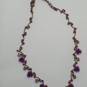 ketting - purple flowers