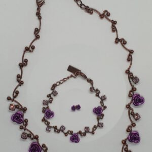 set - purple flowers